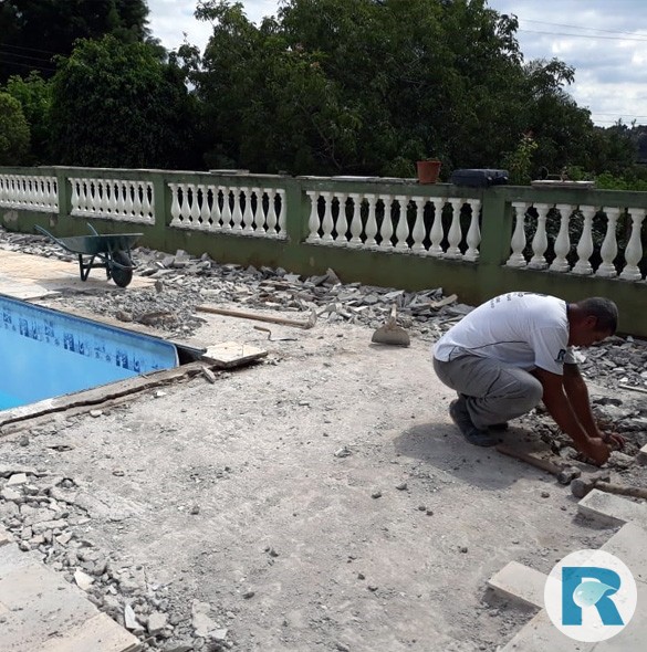 REFORMA DE PEDRAS, TROCA DE VINIL E LÂMPADAS LED